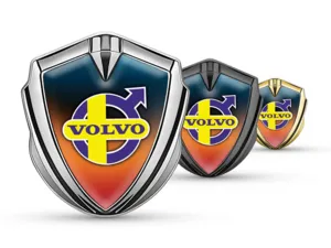 Volvo Emblème Métal Insigne Style Course Finition Lustrée